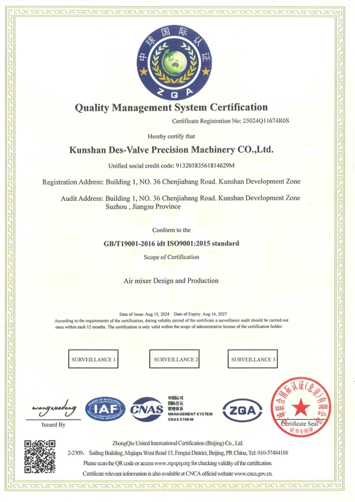 ISO9001 Quality Management System Certification ISO9001 Quality Management System Certification